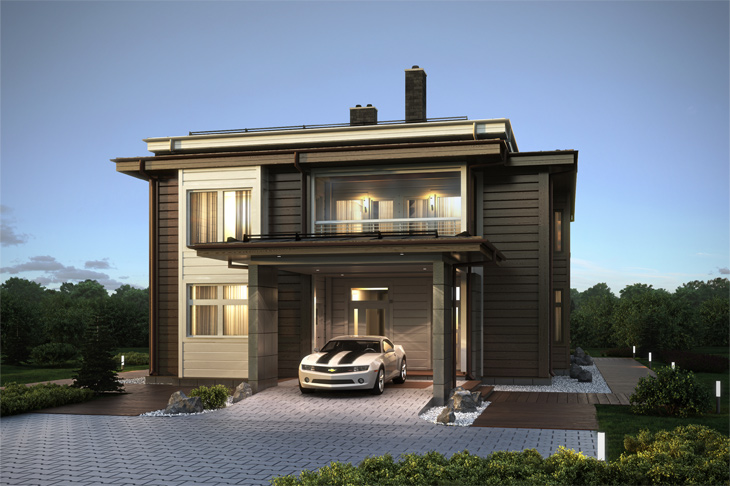 Моделирование и визуализация проектов коттеджей HONKANOVA Concept Residence - 21
