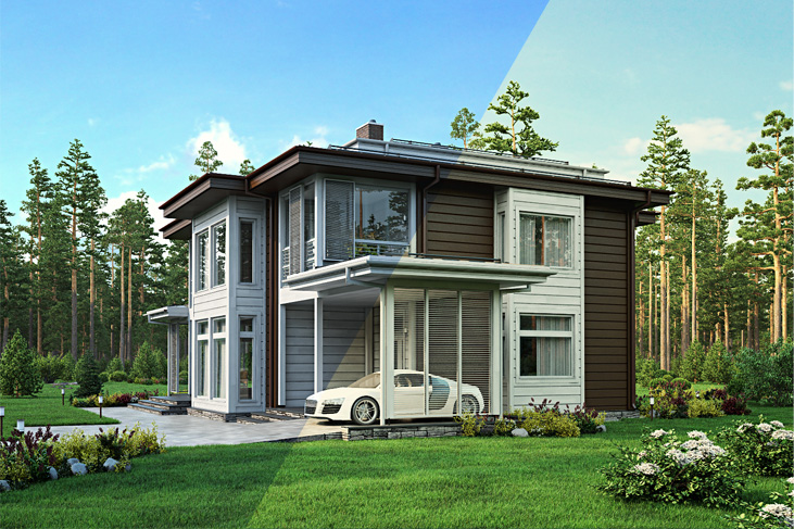 Моделирование и визуализация проектов коттеджей HONKANOVA Concept Residence - 7